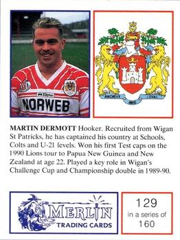 1991 Merlin Rugby League #129 Martin Dermott Back